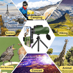 Compact HD Glass Monocular for Hiking, Birdwatching and Sports