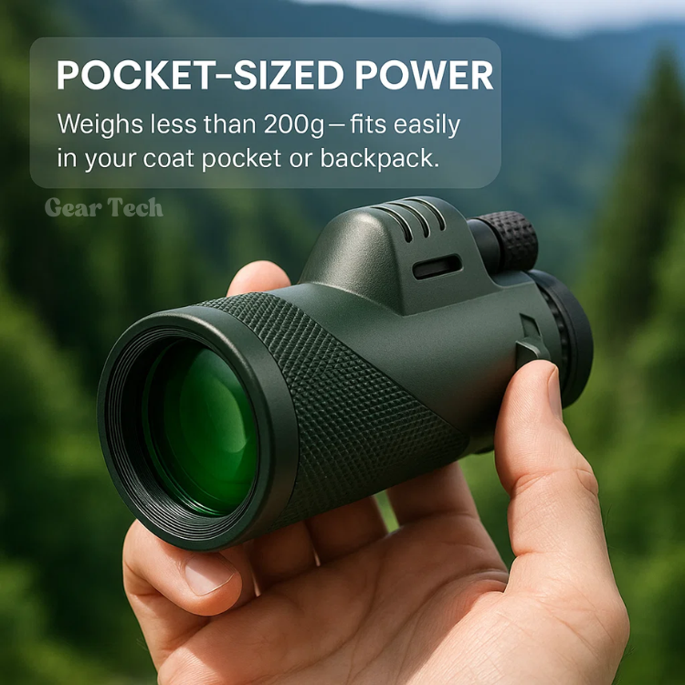 Compact HD Glass Monocular for Hiking, Birdwatching and Sports