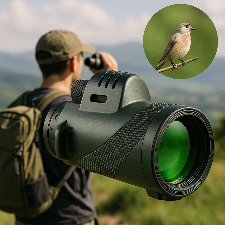 Compact HD Glass Monocular for Hiking, Birdwatching and Sports