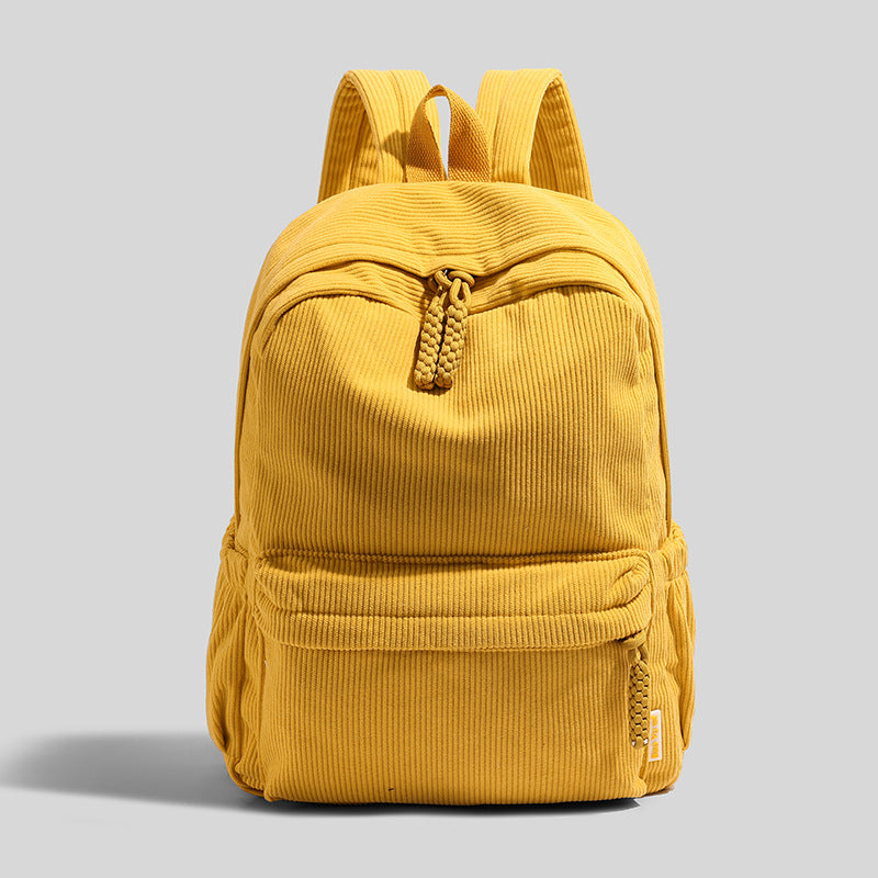 Compact Textured School Backpack with Padded Adjustable Straps