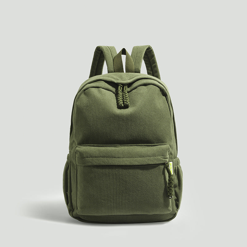 Compact Textured School Backpack with Padded Adjustable Straps