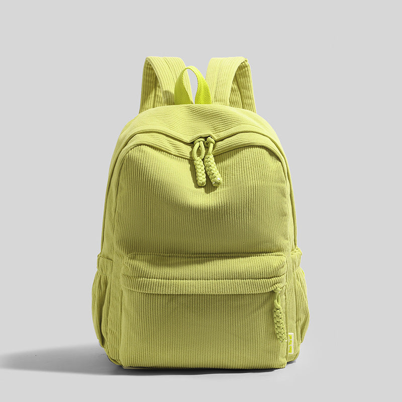 Compact Textured School Backpack with Padded Adjustable Straps