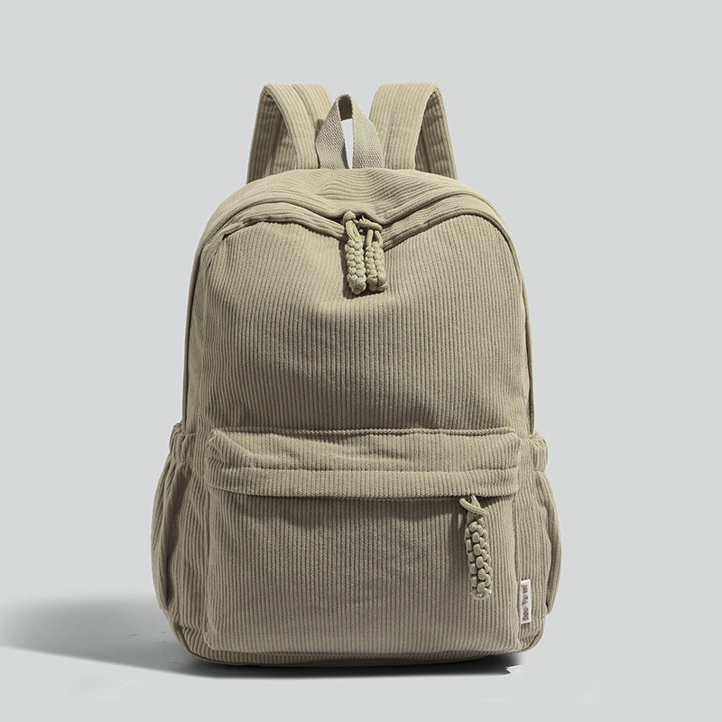 Compact Textured School Backpack with Padded Adjustable Straps