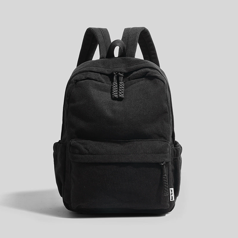 Compact Textured School Backpack with Padded Adjustable Straps