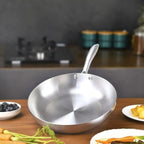 Non-Stick Stainless Steel Frying Pan for Kitchen - 11 Inch Diameter, view 4