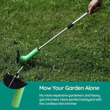 Cordless Mini Weed Trimmer with Extension Pole, 63 cm