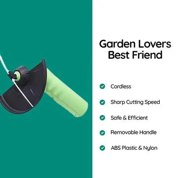 Cordless Mini Weed Trimmer with Extension Pole, 63 cm
