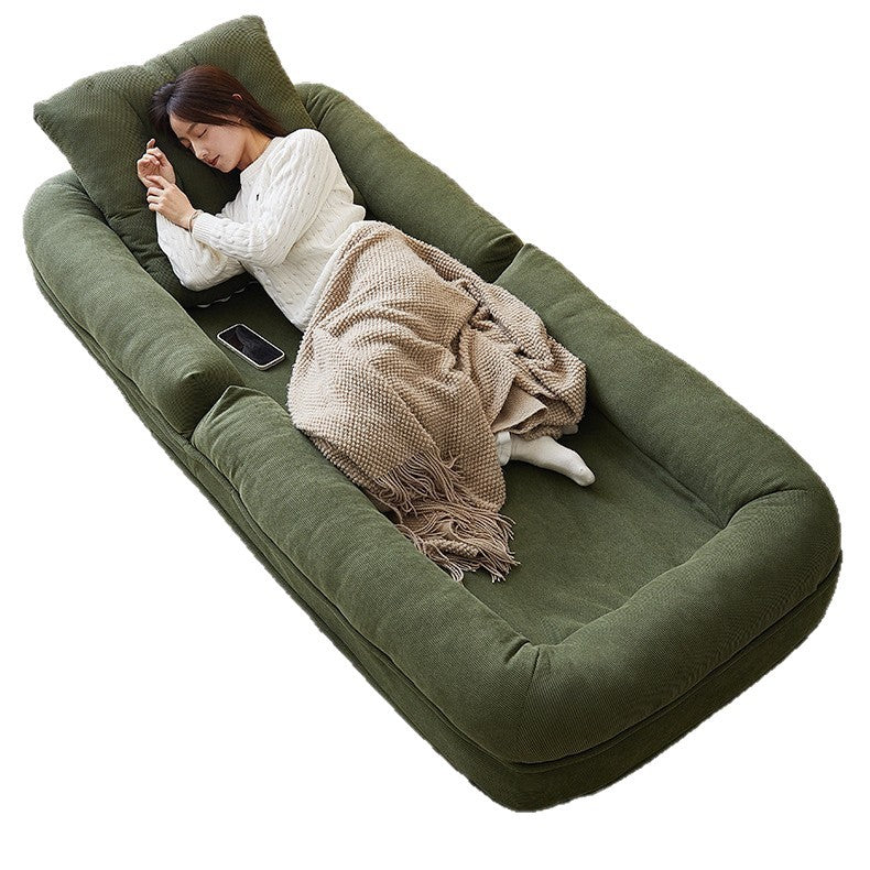 Corduroy Folding Sofa Bed, Single Seat