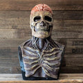 Realistic Skeleton Halloween Mask for Adults - Latex, 38 cm, Exposed Brains