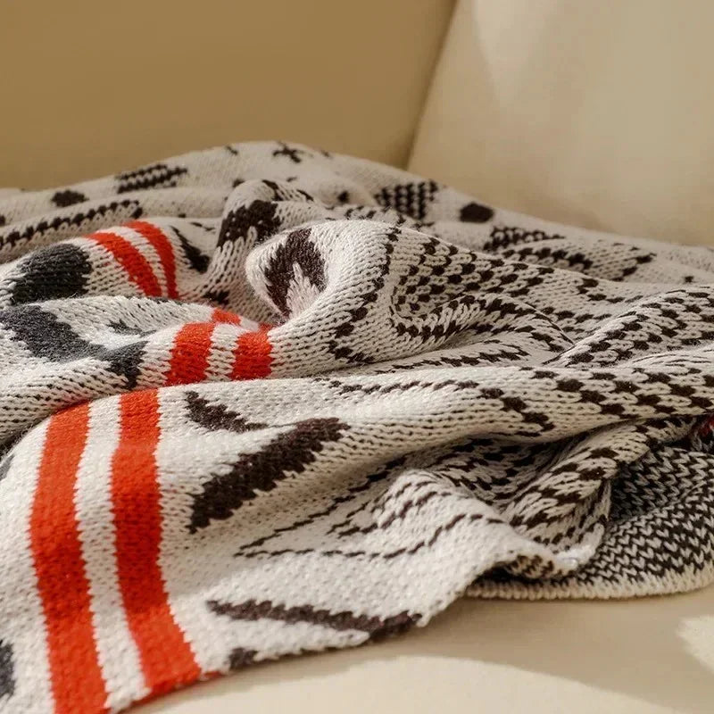 Covemere Bohemian Knitted Throw Blanket-Welvere