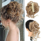 Curly Bun Hair Scrunchie, 25 cm × 15 cm, Heat-Styling Fibre