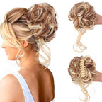 Curly Bun Hair Scrunchie, 25 cm × 15 cm, Heat-Styling Fibre