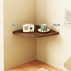Curved Floating Corner Shelf, Wood-Effect Board, Heavy-Duty Metal Brackets