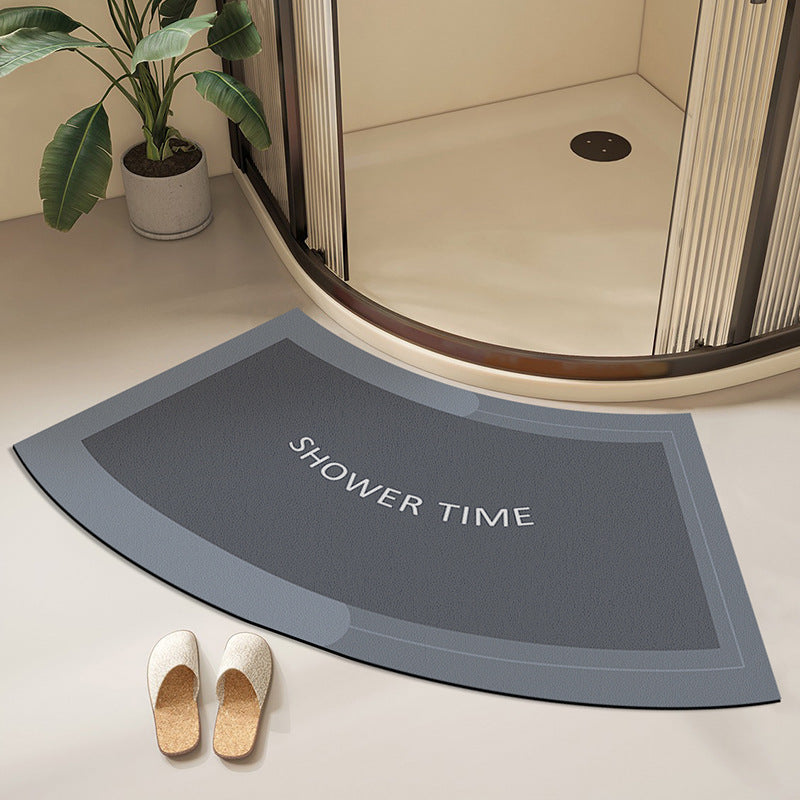 Curved Non-Slip Shower Bath Mat, 15.75 x 29.53 Inch