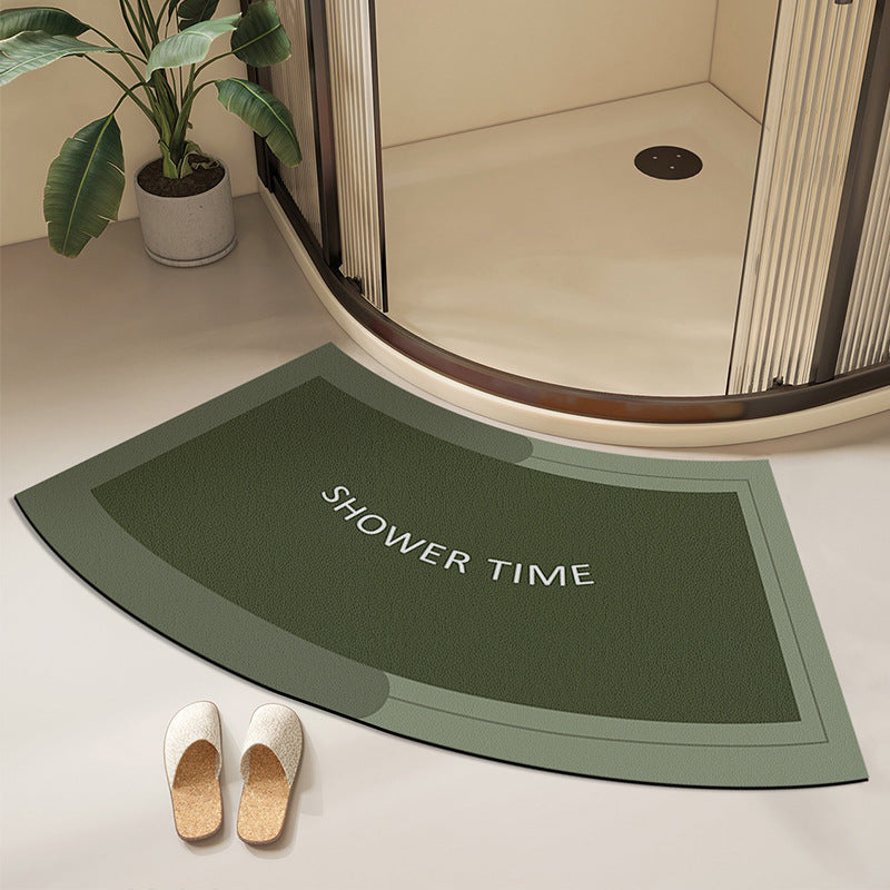 Curved Non-Slip Shower Bath Mat, 15.75 x 29.53 Inch