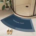 Curved Non-Slip Shower Bath Mat, 15.75 x 29.53 Inch