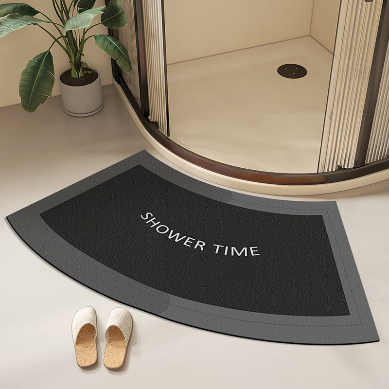 Curved Non-Slip Shower Bath Mat, 15.75 x 29.53 Inch