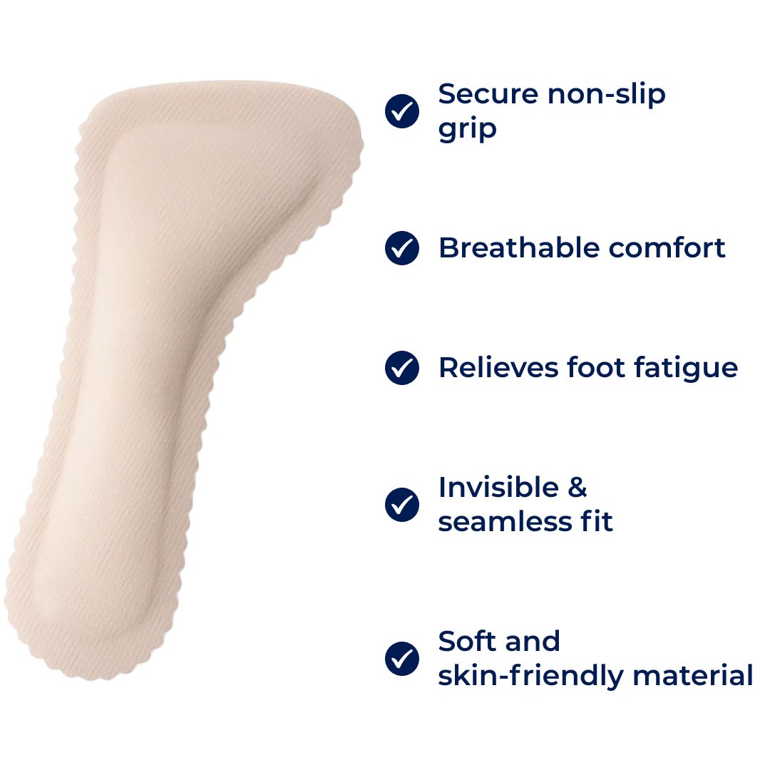 Cushion Insoles for Sandals, Non-Slip Grip, Breathable Comfort for Women