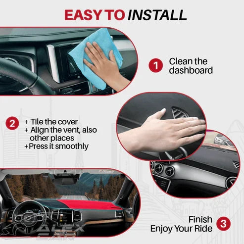 Custom-Fit Car Dashboard Mat, Five-Layer, Silicone Base, UV Protection