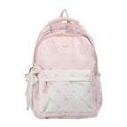 Cute Bow Pattern School Backpack with Multiple Compartments