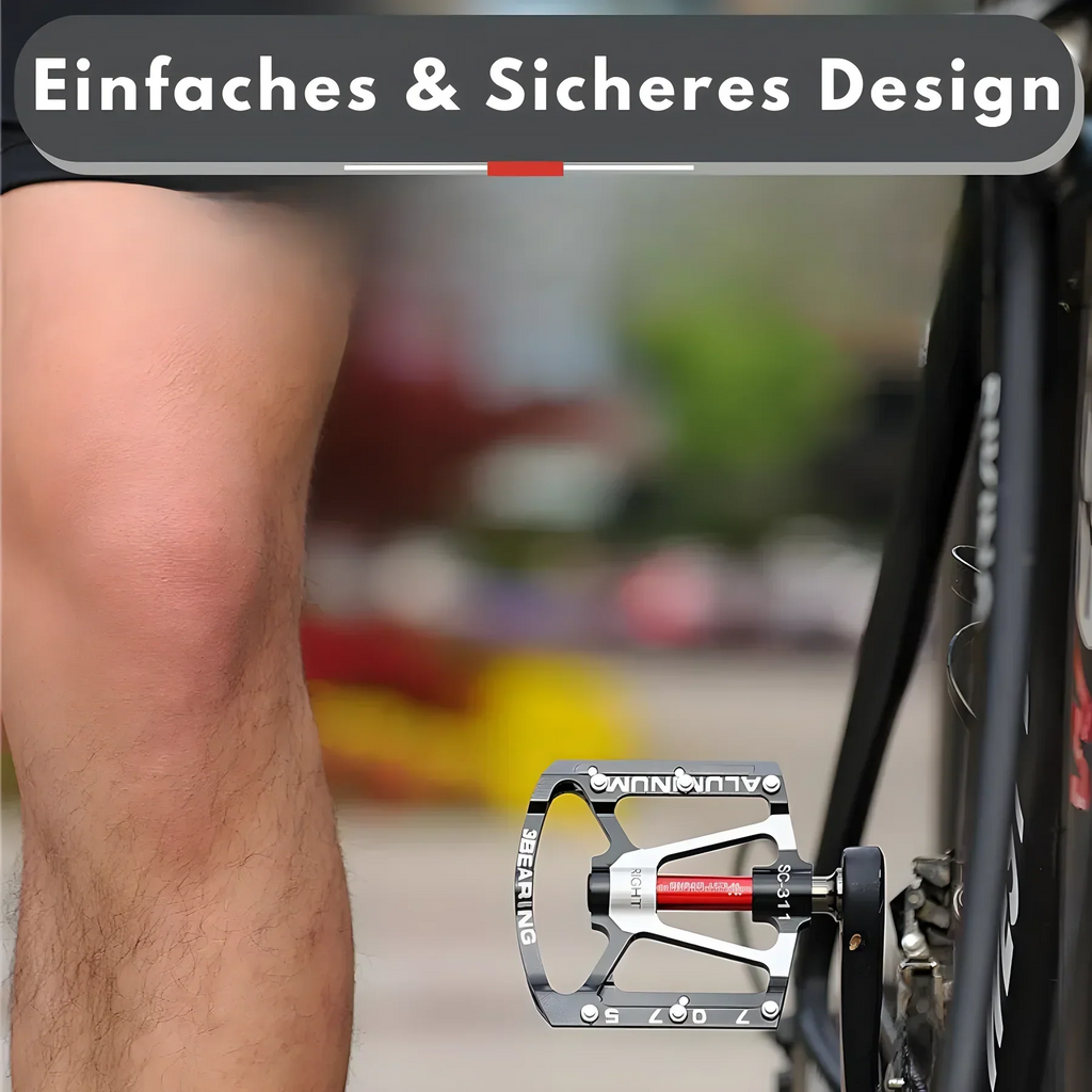 Lightweight Aluminium Bicycle Pedals - Non-Slip Grip, Ball Bearings, view 3