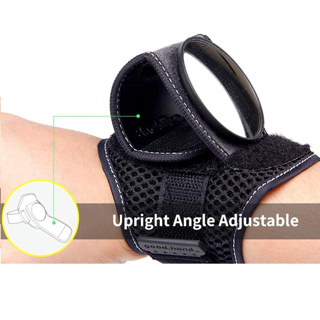 Cycling Wrist Mirror for Road Safety - Breathable Mesh, Adjustable Velcro Strap, view 4