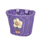 Floral-Embellished Bicycle Basket for Kids - Soft Fabric Lining, view 3