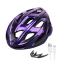 Cycling Helmet with Integrated LED Light and Adjustable Straps