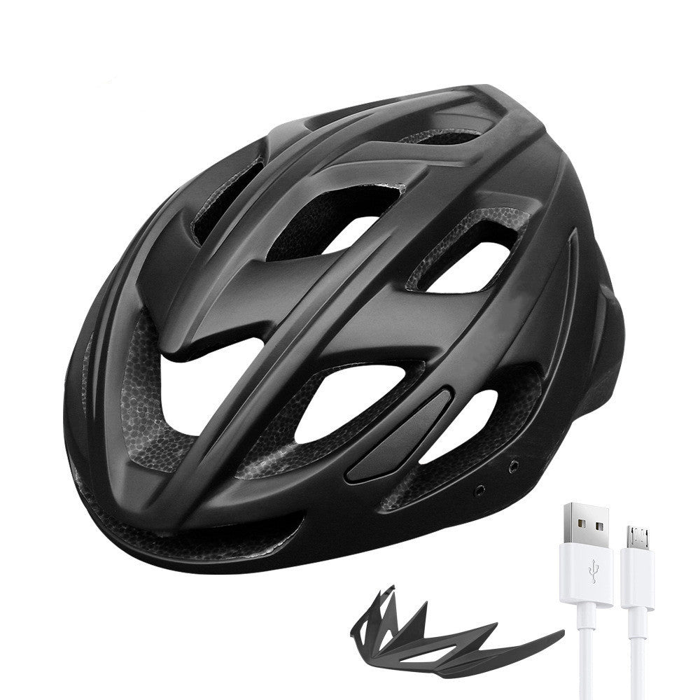 Cycling Helmet with Integrated LED Light and Adjustable Straps