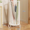 Cylindrical Mesh Umbrella Stand with Elevated Legs and Drain Tray