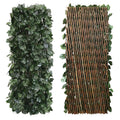 Expandable Artificial Privacy Fence for Garden or Indoor - 40cm, Ivy Leaves