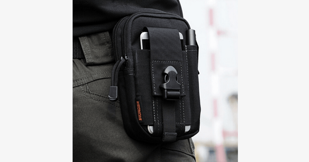 Military Nylon Waist Bag for Outdoor Travel - Waterproof, Belt Attachment