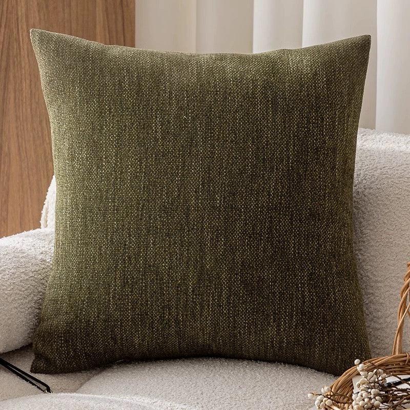 Dagar Mossstone Black Border Cushion Covers-Welvere