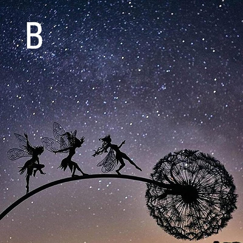 Dancing Fairy Statue Steel Garden Spinner - 31.5 in, Metal, Polyethylene, view 5