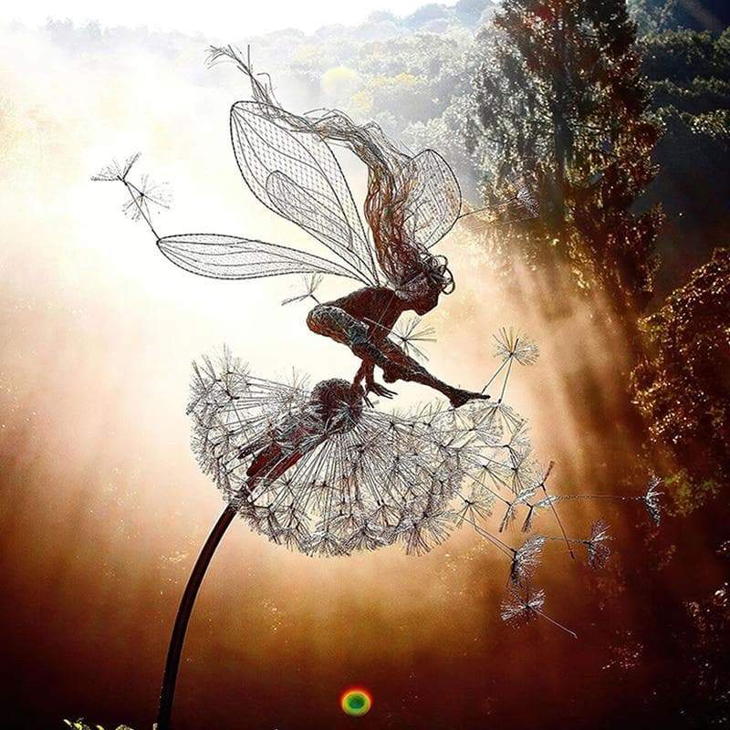 Dancing Fairy Statue for Garden - Metal, 25-45 inch Height, Polyethylene Figure, view 5
