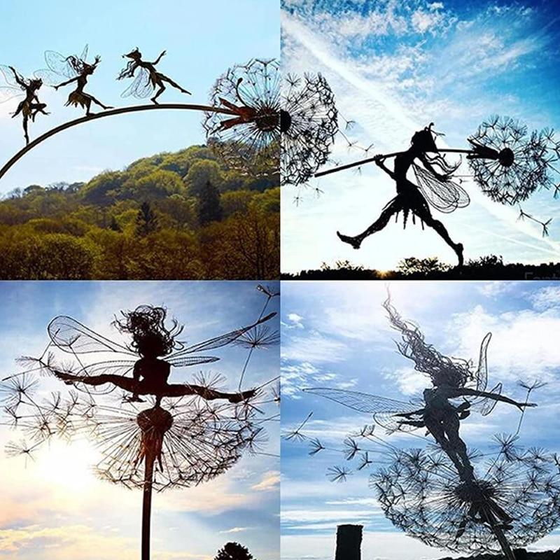 Dancing Fairy Statue for Garden - Metal, 25-45 inch Height, Polyethylene Figure, view 7