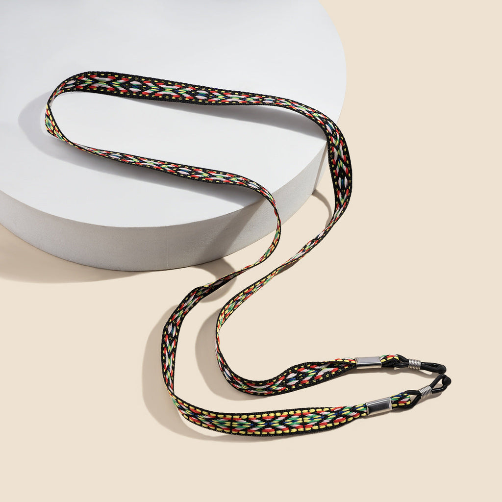 Decorative Braided Eyewear Strap with Adjustable Length