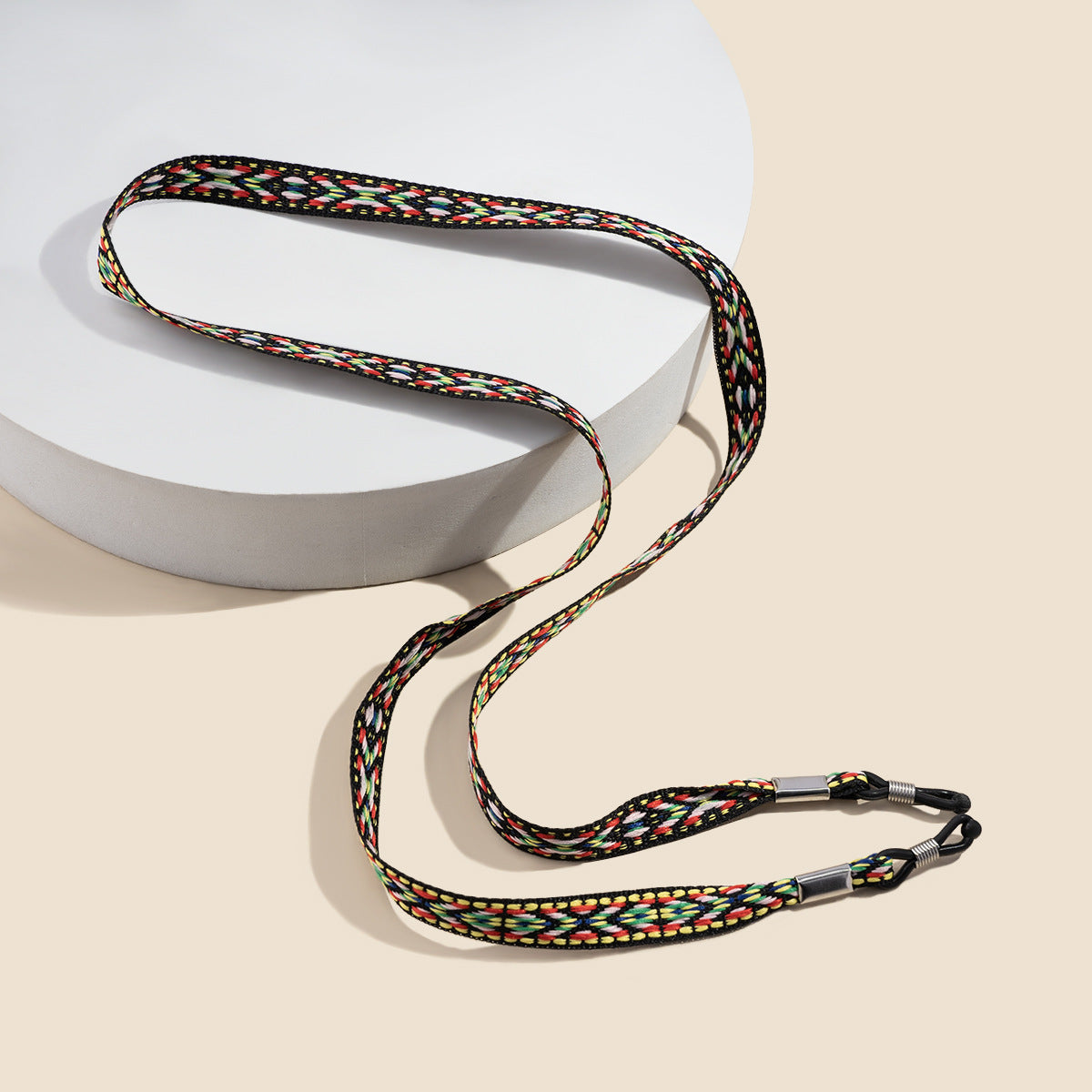 Decorative Braided Eyewear Strap with Adjustable Length