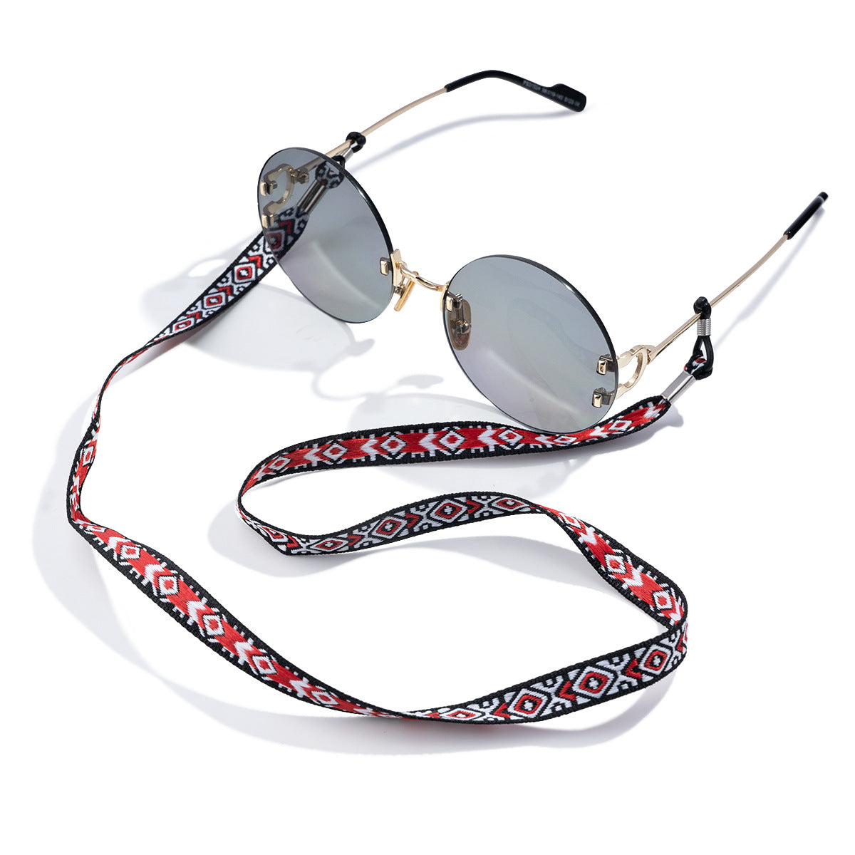 Decorative Braided Eyewear Strap with Adjustable Length