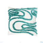 Decorative Cushion Cover with Leaf Tufting and Corner Tassels