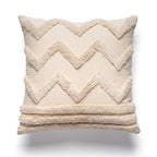 Decorative Cushion Cover with Leaf Tufting and Corner Tassels