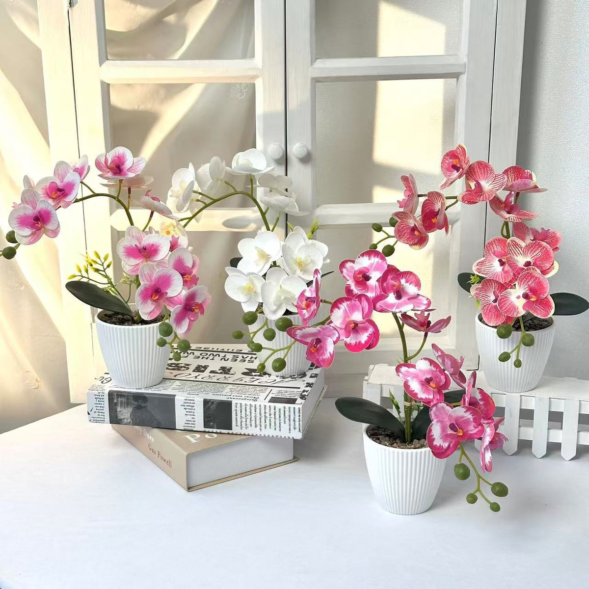 Decorative Faux Orchid Arrangement for Home or Office