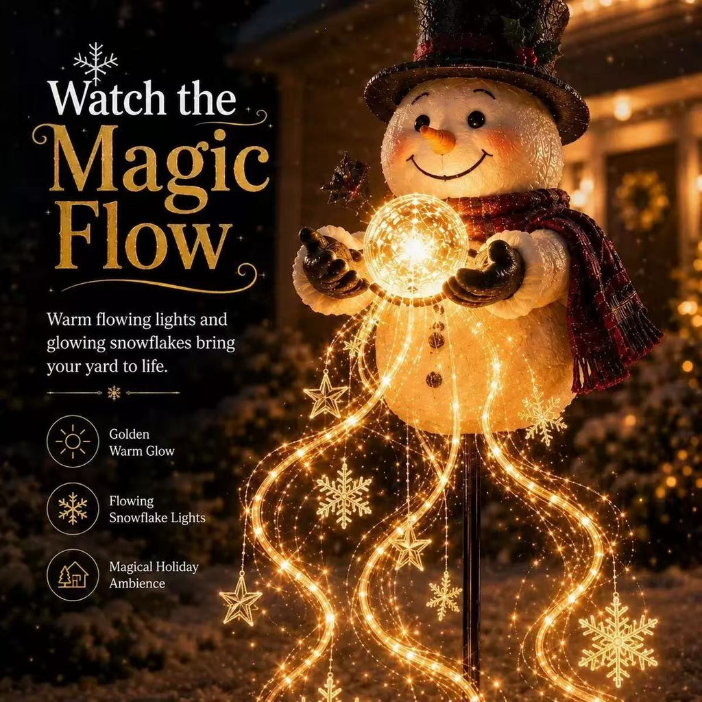 Decorative Snowman Figure with Integrated LED Lights for Christmas