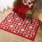 Decorative Textured Entry Mat with Wave Pattern and Non-Slip Backing