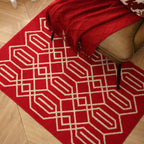 Decorative Textured Entry Mat with Wave Pattern and Non-Slip Backing