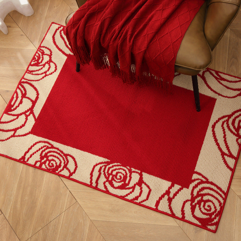 Decorative Textured Entry Mat with Wave Pattern and Non-Slip Backing