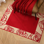 Decorative Textured Entry Mat with Wave Pattern and Non-Slip Backing