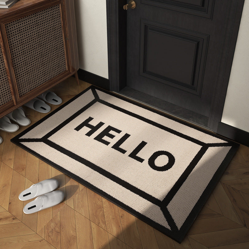 Decorative Textured Entry Mat with Wave Pattern and Non-Slip Backing