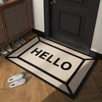 Decorative Textured Entry Mat with Wave Pattern and Non-Slip Backing