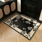 Decorative Textured Entry Mat with Wave Pattern and Non-Slip Backing